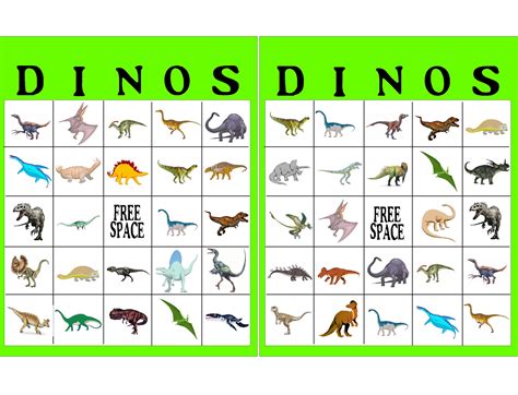 Free Printable Dinosaur Bingo